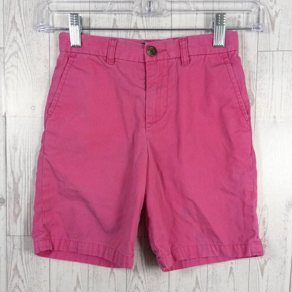 Polo Ralph Lauren Girls Pink Chino Shorts Size 7 Cotton Pony Logo Preppy
